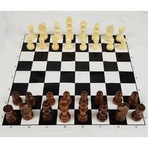 비닐체스판 우드기물 25X25/접을수 있는체스판/우드체스기물/휴대용사이즈/체스세트/체스게임, 비닐체스판세트 25X25, 1개