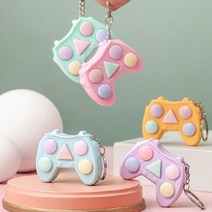 다파요 1P 2P 파스텔 기억력 발달 게임기 어린이 키링 가방 고리 미니게임 학생 두더지게임 레트로 게임기, 핑크1P, 그린민트1P