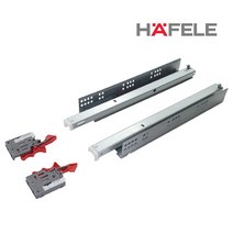 헤펠레 댐핑 언더레일 3단 특수 서랍레일 가구 싱크대, 450mm