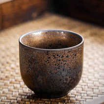 보이차다기세트 차도구세트 전통찻잔세트 세라믹 티 컵 Teaware 쿵푸 차 세트 레트로 철 유약 커피 60ml 80ml 가마 변경 일본 도자기 찻잔, [02] D