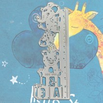 모양 틀 다이컷 동물 눈금자 금속 절단 cut die mold for diy card cut metalwork 울타리 잔디 스크랩북, 없음