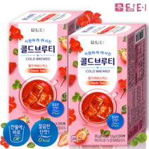 담터 콜드브루티 딸기히비스커스 20T+20T 아이스티 냉 온수용, 40개
