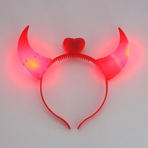 굿즈트리 샤이닝 LED 악마 머리띠 발광 파티 이벤트용품, 단품없음, 없음