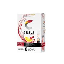 CELSIUS On-the-Go 파우더 스틱 팩 크랜베리 레몬 2.5온스 14개