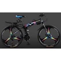 접이식 경량 크로스 컨트리 자전거 산악용 남녀공용, 접이식 산악용 자전거 24단 프레임 화이트