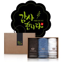 송월타올 카운테스마라 센치 150g x 3p 수건선물세트 어버이날 칠순 팔순 회사 교회 개업 행사 근로자의날 답례품, A세트 / 문구 : 감사합니다