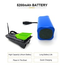 Flytec 원격 제어 낚시 밥 배를 적재하는 2011-5 1.5kg를위한 7.4V 5200mAh Lipo 건전지, Blue
