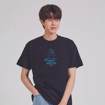 키밍 성탄절 해피 겨울 눈사람 반팔티