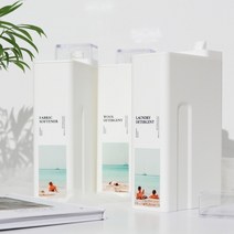 뉴펀 해변 1리터 세탁 세제 섬유유연제 리필 디스펜서 세제통, 울세제
