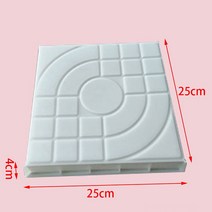 정원 디딤석 판석 보도블럭 틀 3D 사각 돌길 정원길 돌담길 포장 금형 플라스틱 석판 오 정원 잔디 재료 진, 한개옵션0