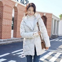 후드 위브 패딩 사파리