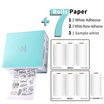 포토프린터 휴대폰사진 인화기 휴대용 미니 phomemo mini Thermal m02 스티커 메모 기계 diy 전화 앱 인쇄 with no ink paper 블루투스, g-7-2 타입 화이트, 협력사