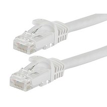Monoprice Flexboot Cat6 이더넷 패치 케이블 - 네트워크 인터넷 코드 RJ45 연선 550Mhz UTP 순수 베어 구리 와이어 24AWG 0.2m(0.5피트) 화, 1 Pack_White