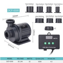 110V-240V Jiebao Jebao DC 펌프 DCP 시리즈 사인 펌프 물고기 탱크 수족관 워터 펌프 음소거 수족관에 대한 신선한 바다 물 펌프, DCP-6500, EU 플러그