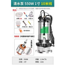 워터 펌프 수중 수영장 물 빼기 배수 양수기 잠수 흡입, 550W1인치물펌프-10미터라인10미터파이프