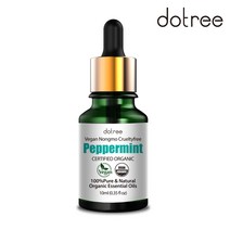 도트리 100% 유기농 비건 아로마 에센셜 오일 원액 페퍼민트 10ml, 단품