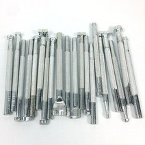 갈색가죽 가죽공예도구 카빙 각인 스탬프 20종 킷