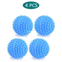 미니건조기 PVC 세탁 건조기 공 재사용 가능한 건조 섬유 유연제 청소 도구 액세서리, [03] Blue 4pcs