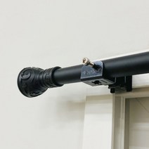 편한리빙 안뚫어고리ver1 못없이 커튼봉 세트, 블랙(1세트3개입) + 12자 커튼봉