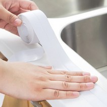 방수테이프 실리콘 투명 화장실 싱크대 인덕션테두리 덕트 욕조방수 덕테이프, 화이트과일