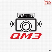 MF QM3 로고 블랙박스 데칼스티커 TKBL-99, 옐로우