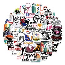 송판 격파 태권도용품 합판 10/30/50PCS 태권도 쿵푸 낙서 방수 스티커 크리에이티브 트렌드 장식 데칼 인, 03 50PCS