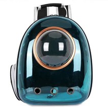 고양이 강아지 투명 우주 백팩 캐리어 반려동물 가방 애완동물 안전이동백 캔버스백 여행, 그레이