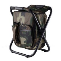 접이식 캠핑의자 배낭식 아이스박스 가방 3in1, Military, 1개