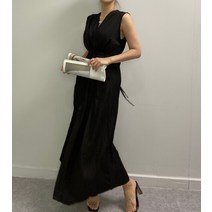슈잼마켓 / 여성스러운 랩 허리끈조절 롱 나시 원피스