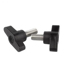 M4 손잡이 볼트 스테인리스 스틸 플라스틱 27mm 헤드 돌리기 쉬운 나비 나사, M4 (헤드 27mm), 10mm (4개), 1개