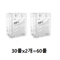 강블리라이프 블링 휴 3겹 재생펄프 롤화장지 30m, 15팩, 60롤