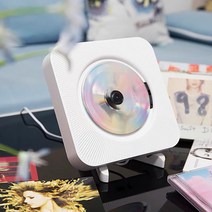 블루투스 CD dvd 플레이어 벽걸이 인테리어 소품, 화이트 CD 플레이어 + 블루투스 + 4종 세트