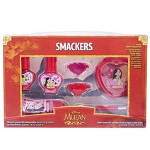 Lip Smacker s 디즈니 뮬란 메이크업 선물 세트 선물용 네일 폴리쉬 립글로스 | 크리스마스 메이크업 컬렉션 | 휴일 선물