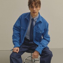 [NOHANT] LOGO PADDING SHIRT JACKET BLUE