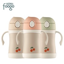 써모스 푸고 프리미엄 뉴트럴 시리즈 유아용 빨대컵 280ml TKFE-280, 뉴트럴그린(GR), 1개