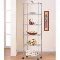 전산 테이프 문서보관 바퀴 달린 철제랙 수납장 베란다 정리대 사무실 스탠드, 메탈랙450 6단