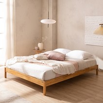 로뎀 엔틱 원목 침대프레임 라지킹 사이즈 골드 예쁜 가죽 헤드 특대형 부부 침대(LK), 브라운