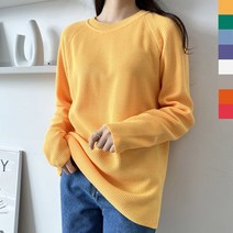 블레오 블레오 여성 봄 가을 기본 오버핏 라운드 데일리 컬러 하찌 니트