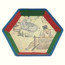 [오렌지몰] 육각 민화접시 만들기 (옵션), 씨름도