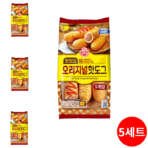 맛있는 오리지널 핫도그 400g 5세트(25개입) 마약핫도그 냉동핫도그 소세지핫도그 한입 핫도그 차박 여행 한끼 식사 아침대용 hot dog 설탕핫도그 진짜핫도그 옛날핫도그, 5개