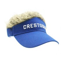 CRESTGOLF-여성용 골프 모자 통기성 선 바이저 여성용 스포츠 용품, Blue(Yellow Wig)
