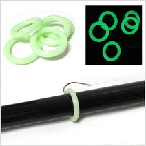 HITPACE 축광고무링-바늘걸이-훅키퍼-모노낚시, 5호