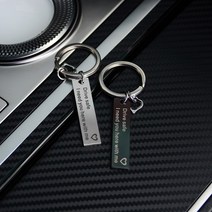[가오] 차키 키링 홀더 전화번호 연락처 각인 액세서리 용품, 블랙