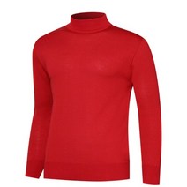 [파파브로] 남성 겨울 반폴라 울 혼방 풀오버 니트웨어 JP-KN-HN-레드