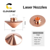 Cloudray-레이저 노즐 싱글 더블 레이어 직경 28mm 구경 0.8-6.0mm Precitec WSX Raytools 파이버 레이저 커팅 헤드 용, 1.4mm, Single Layer