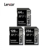 Lexar Professional 1667x PRO SDXC 카드 64GB 128GB 256GB 250 메모리 Class10 U3 V60 카메라 SD 3D 4K HD