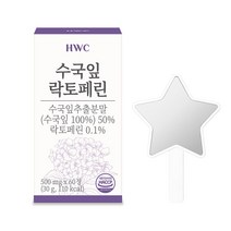 HWC 수국잎 락토페린, 2박스(120정) + 핸드미러 1개