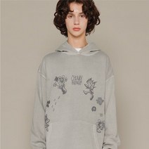 [천삼백케이] [꼼파뇨] CHUNKY FRiENDLY 피그먼트 후드 스톤그레이