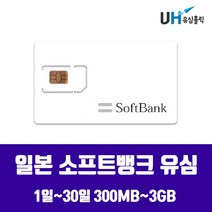 SOFTBANK DOCOMO 일본유심 도쿄 오키나와 삿포로 후쿠오카 오사카 소프트뱅크 도모코 심카드 데이터 무제한 유심칩, 매일 300MB, 24일