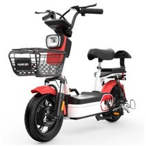 티티바이크 전기자전거 전동 접이식 출퇴근 경량 배달 스포츠 48V 12A 20A, 레드